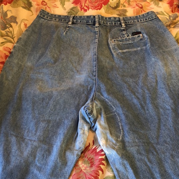 Vintage Gloria Vanderbilt Size 20W Booty Jeans Peg 100% Cotton HandStitch Patch - Picture 8 of 16